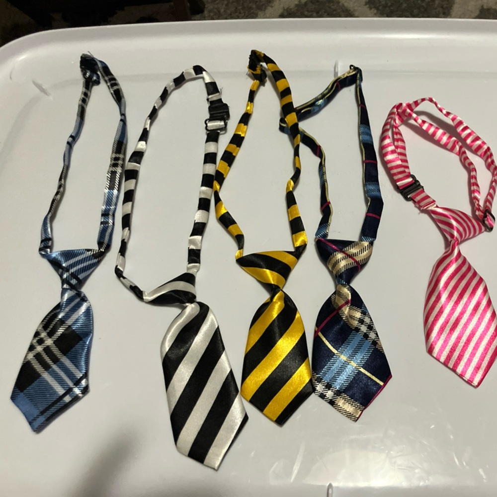 Colorful dogs' Necktie and bow tie Set